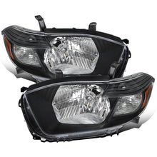 Ronnin - Fits 2008-2010 Toyota Highlander Base Limited SR5 SE Headlights Japan Built Halogen Models Replacement Pair | Black