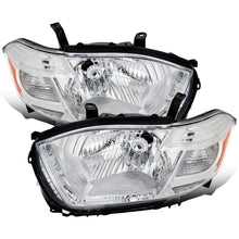 Ronnin - Fits 2008-2010 Toyota Highlander Base Limited SR5 SE Headlights Japan Built Halogen Models Replacement Pair | Chrome