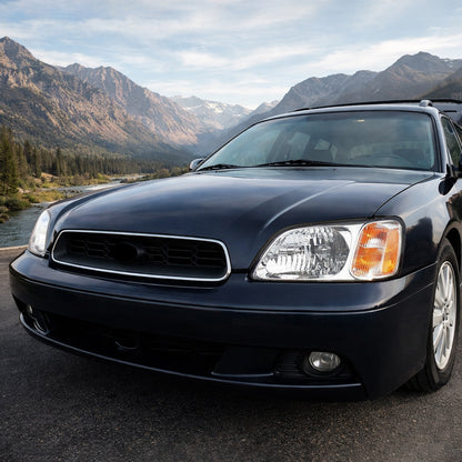 Ronnin - Compatible con Subaru Legacy Brighton Legacy L Baja Sport 2000-2006 | Par de ensamblaje de faros de repuesto | Cromado