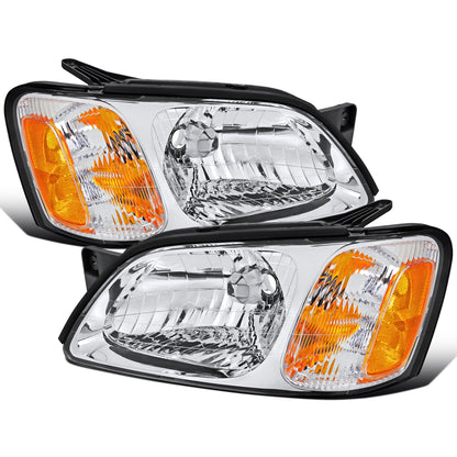 Ronnin - Compatible con Subaru Legacy Brighton Legacy L Baja Sport 2000-2006 | Par de ensamblaje de faros de repuesto | Cromado