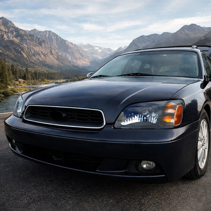 Ronnin - Compatible con Subaru Legacy Brighton Legacy L Baja Sport 2000-2006 | Par de ensamblajes de faros de repuesto | Negro