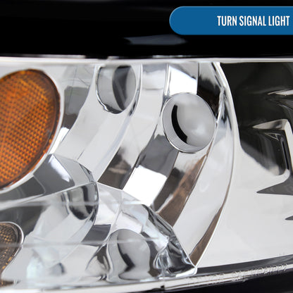 Ronnin - Fits 1999-2004 Ford Mustang Upgraded LED Running Tube Lights Headlights Replacement Assembly | Chrome