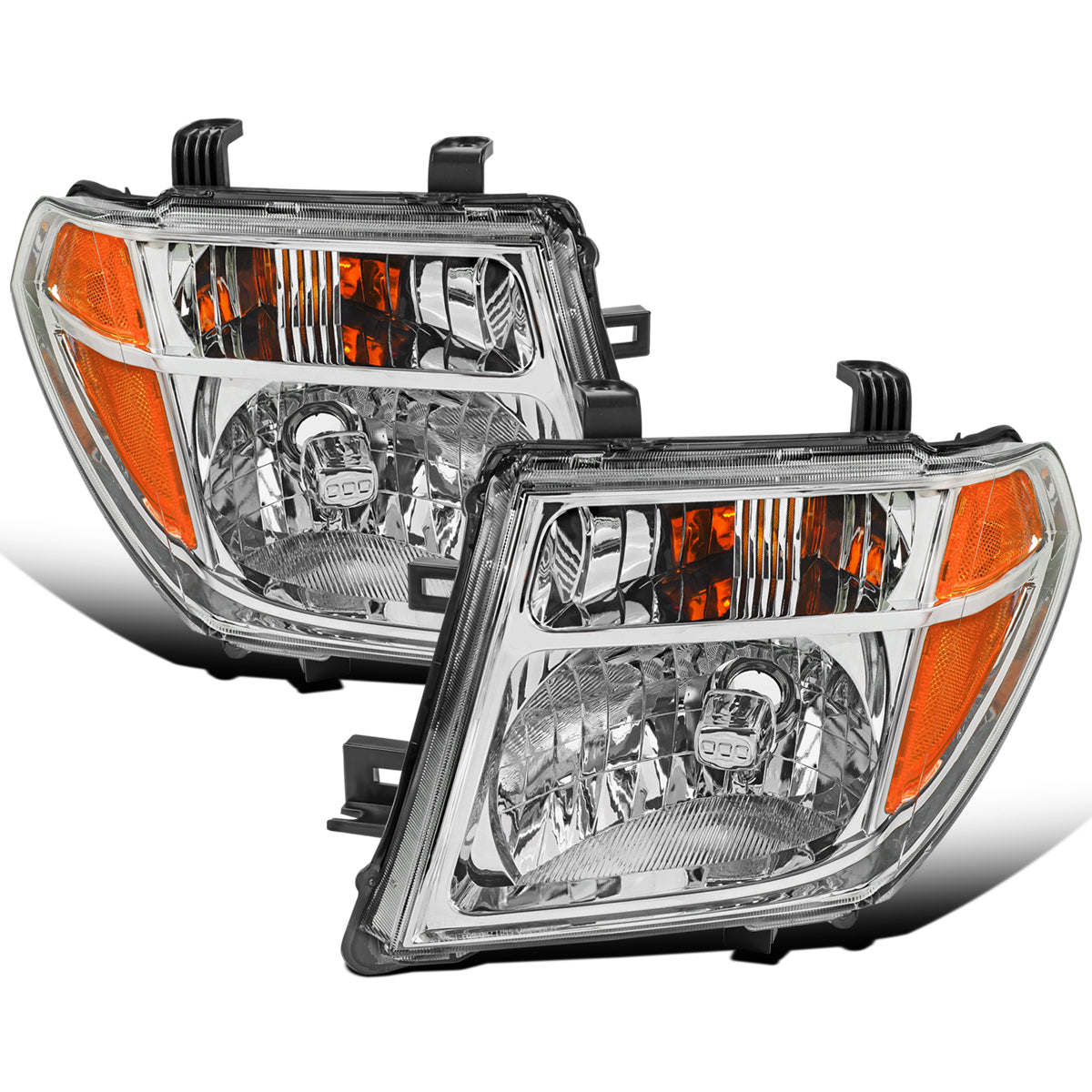 Ronnin - Compatible con Nissan Pathfinder Frontier 2005-2008 Par de faros delanteros de repuesto | Cromado