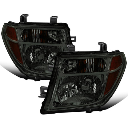 Ronnin - Se adapta a los faros delanteros de repuesto de fábrica para Nissan Pathfinder Frontier 2005-2008, par | Ahumado