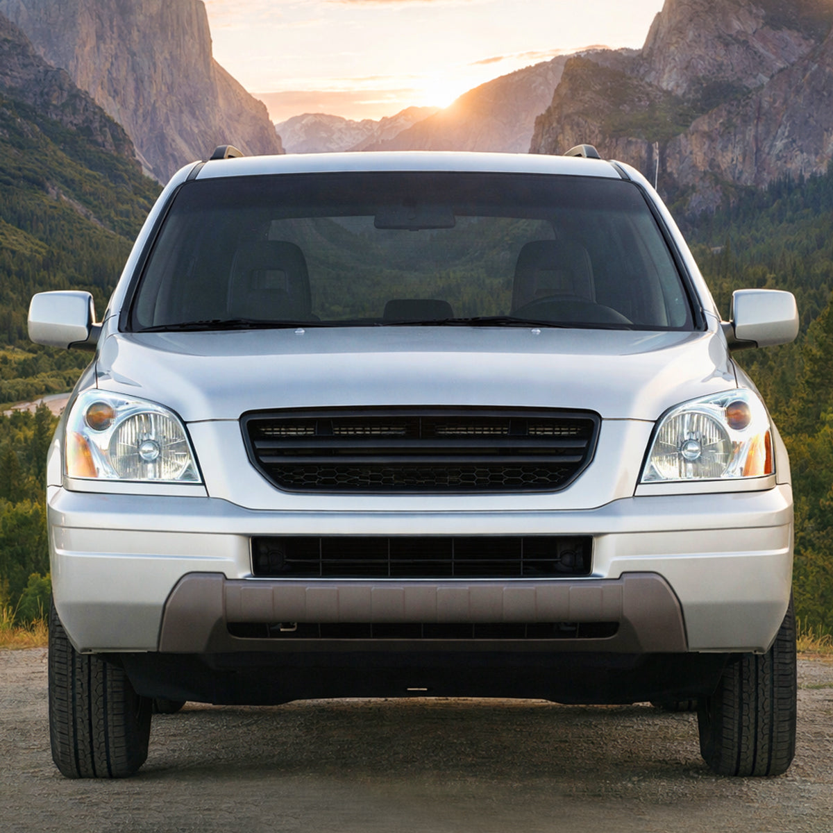 Ronnin - Compatible con Honda Pilot 2003-2005 | Par de faros delanteros de repuesto | Cromado