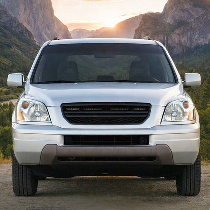 Ronnin - Compatible con Honda Pilot 2003-2005 | Par de faros delanteros de repuesto | Cromado