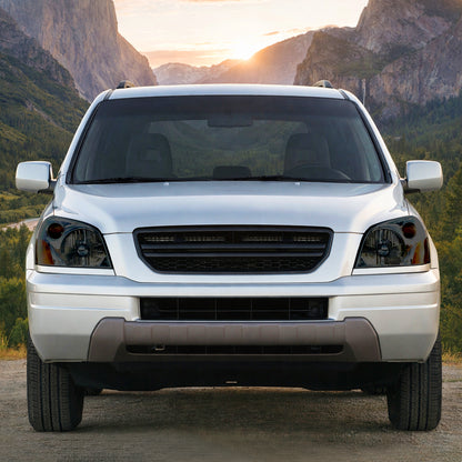 Ronnin - Se adapta a Honda Pilot 2003-2005 | Par de conjunto de faros de repuesto | Ahumado