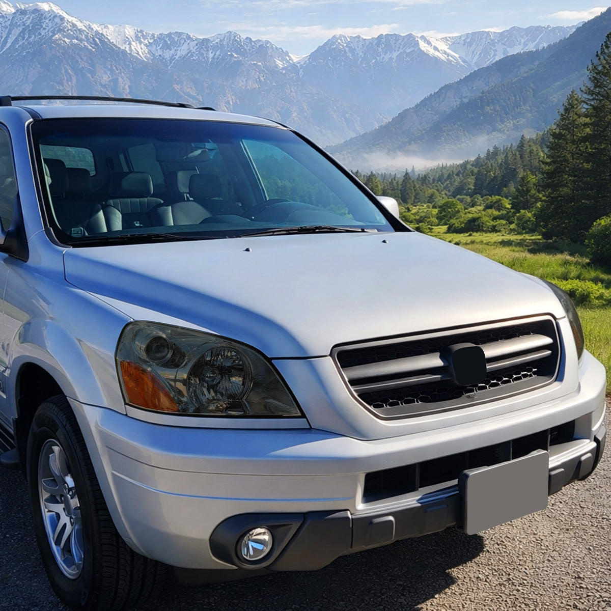 Ronnin - Se adapta a Honda Pilot 2003-2005 | Par de conjunto de faros de repuesto | Ahumado