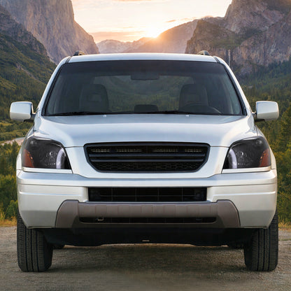 Ronnin - Compatible con Honda Pilot 2003-2005 | Par de conjunto de faros de repuesto | Negro