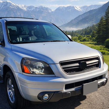 Ronnin - Compatible con Honda Pilot 2003-2005 | Par de conjunto de faros de repuesto | Negro