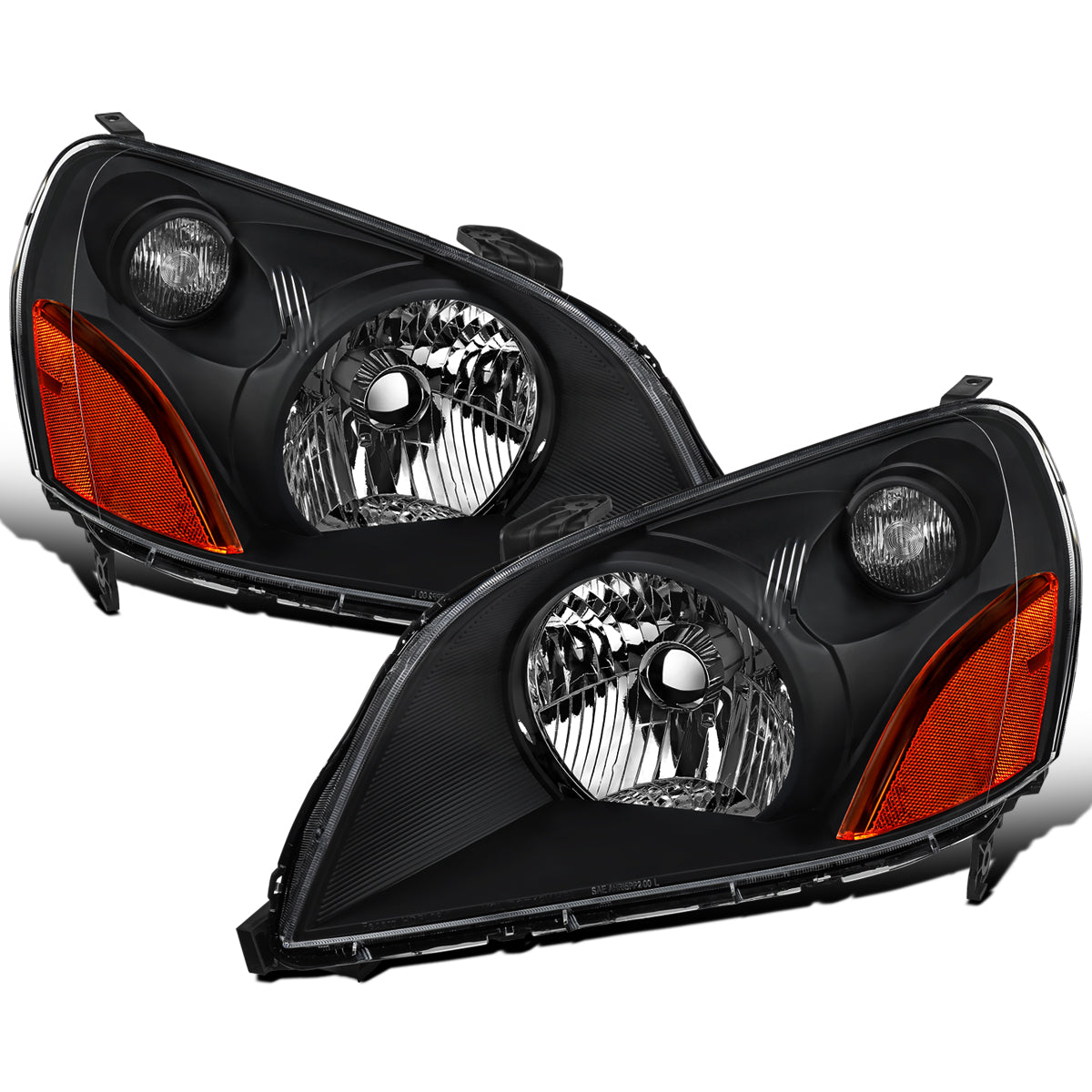 Ronnin - Compatible con Honda Pilot 2003-2005 | Par de conjunto de faros de repuesto | Negro