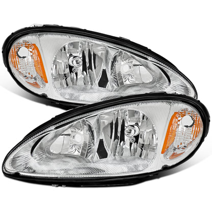 Ronnin - Fits 2001-2005 Chrysler PT Cruiser Headlights Assembly Factory Style Direct Replacement Pair | Chrome