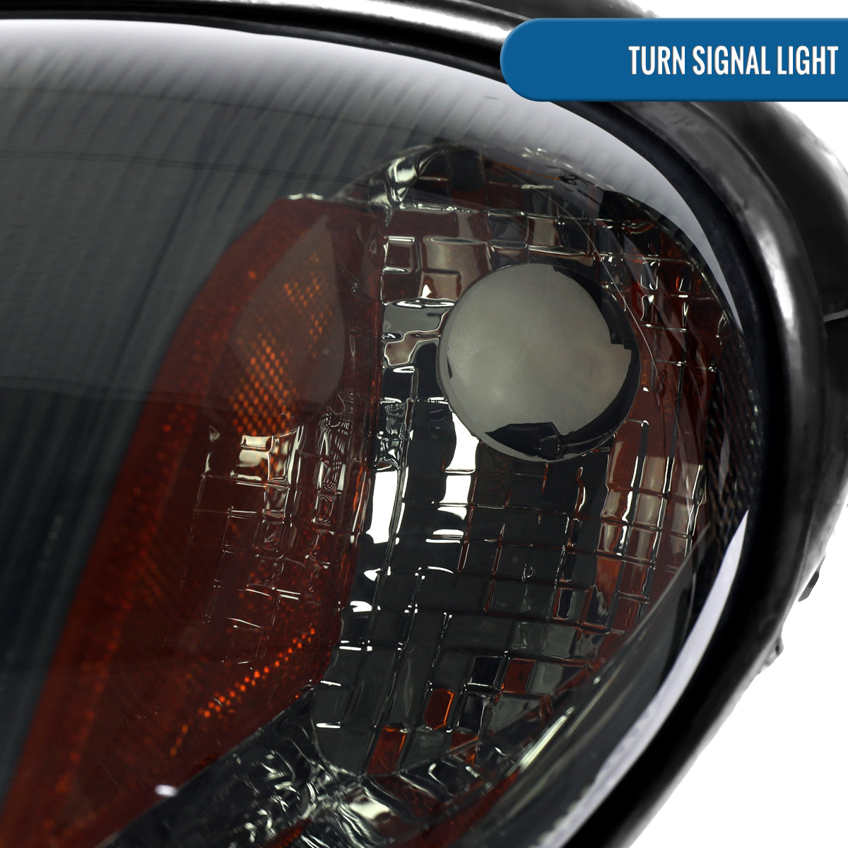 Ronnin - Fits 2001-2005 Chrysler PT Cruiser Headlights Assembly Factory Style Direct Replacement Pair | Smoke