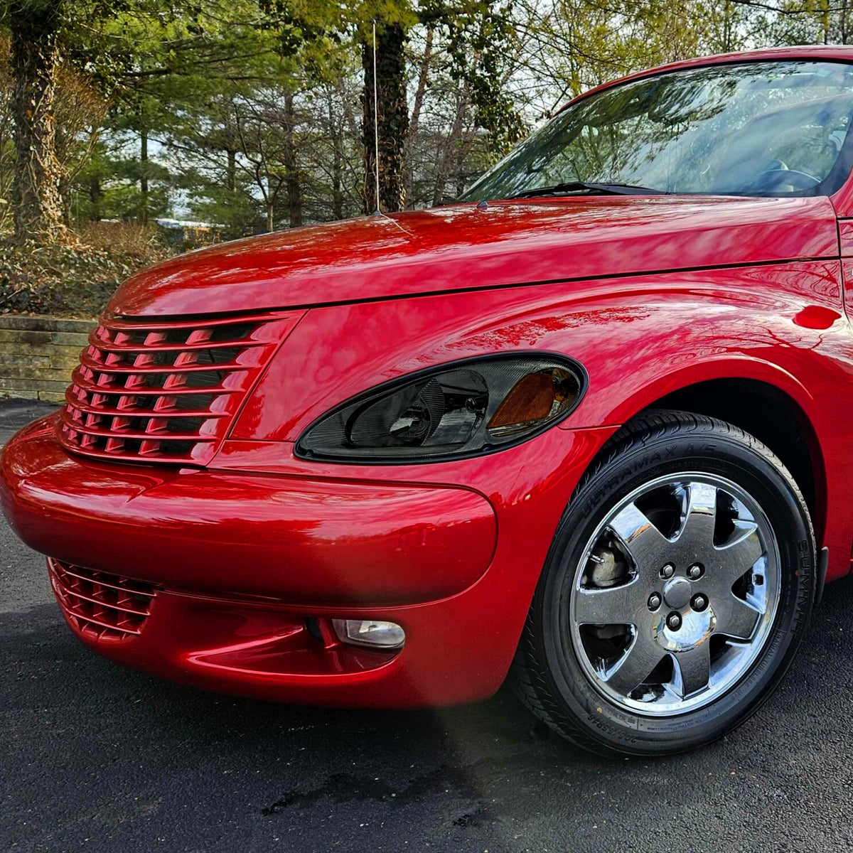 Ronnin - Fits 2001-2005 Chrysler PT Cruiser Headlights Assembly Factory Style Direct Replacement Pair | Smoke