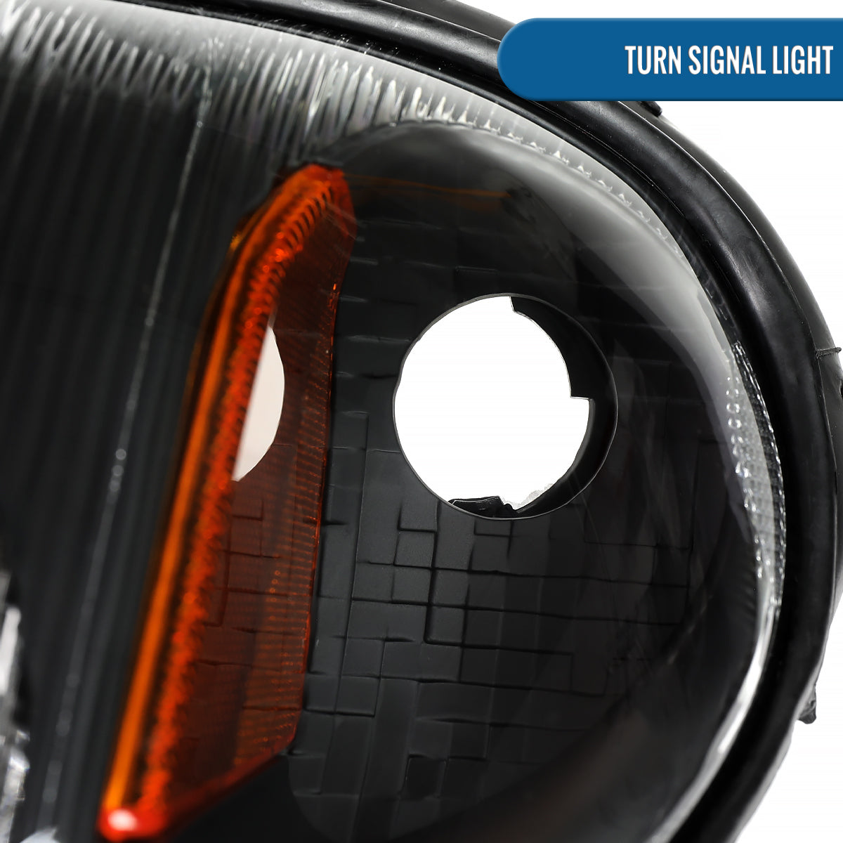 Ronnin - Fits 2001-2005 Chrysler PT Cruiser Headlights Assembly Factory Style Direct Replacement Pair | Black