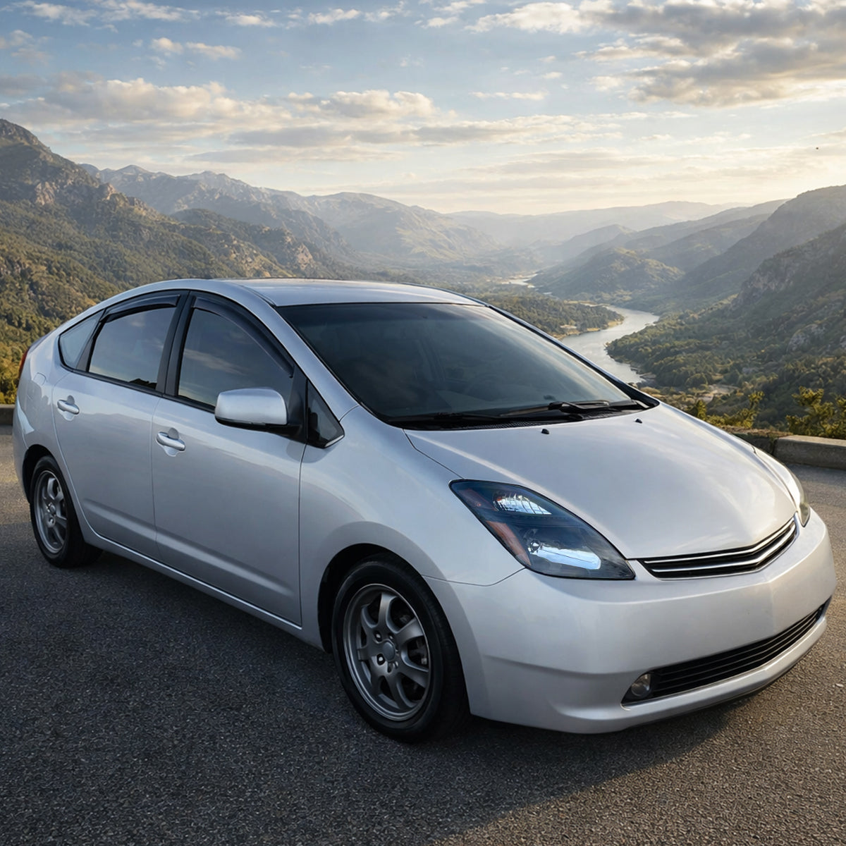 Ronnin - Conjunto de faros halógenos de repuesto para Toyota Prius 2006-2009 | Negro