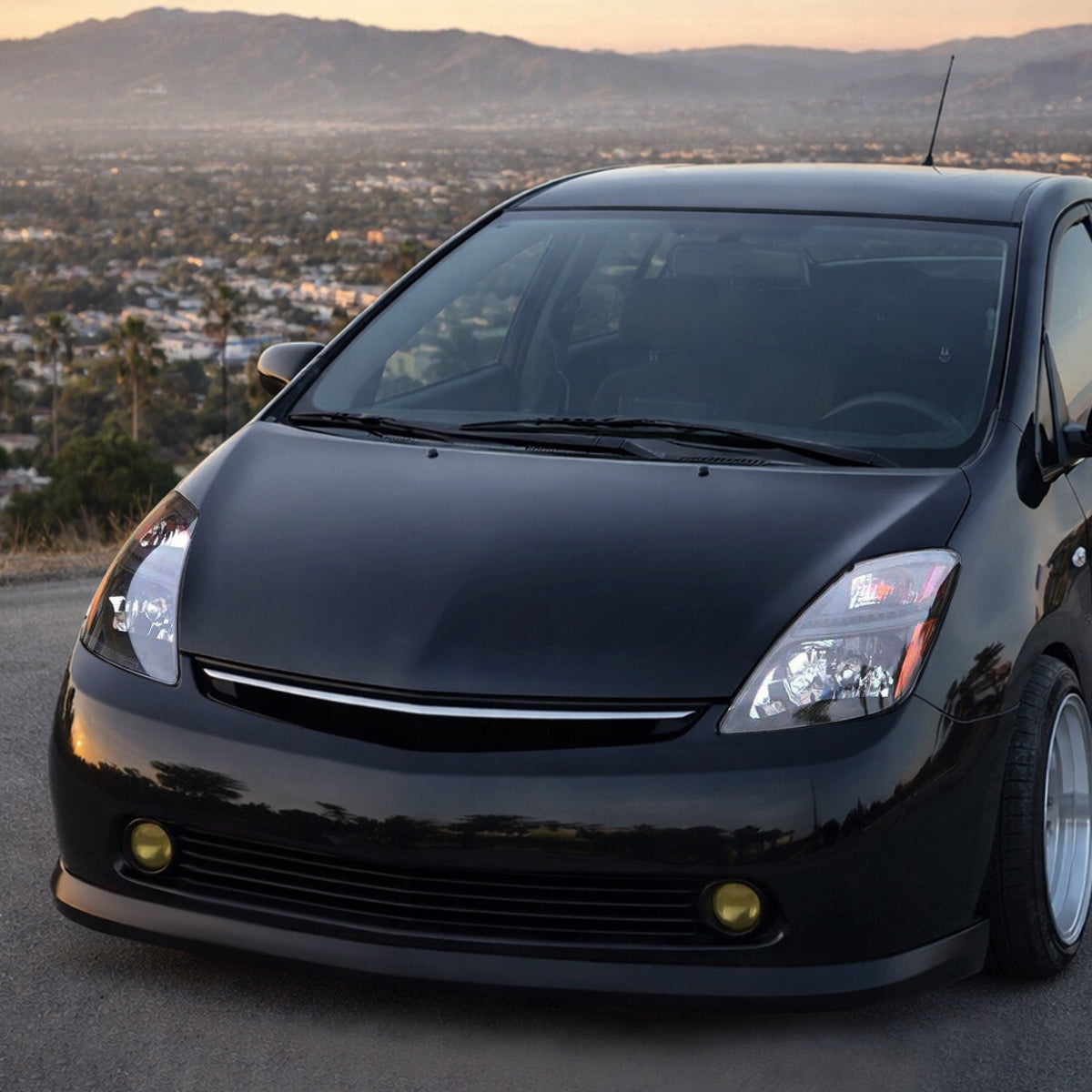 Ronnin - Conjunto de faros halógenos de repuesto para Toyota Prius 2006-2009 | Negro