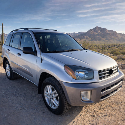 Ronnin - Fits 2001-2003 Toyota RAV4 Factory Replacement Halogen Headlights Assembly Pair | Black