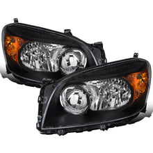 2006-2008 Toyota RAV4  Replacement Halogen Headlights Assembly Pair | Black