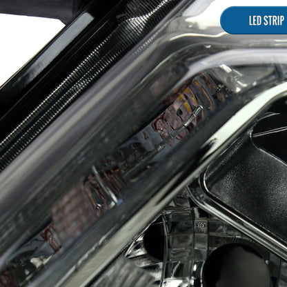 Ronnin - Compatible con Nissan Rogue 2014-2016 Par de Conjuntos de Faros Delanteros Halógenos de Repuesto | Ahumado