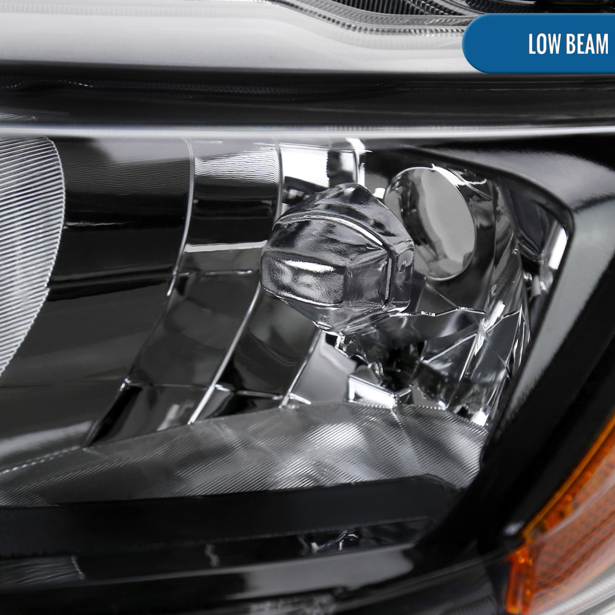 Ronnin - Compatible con Nissan Rogue 2014-2016 Par de Conjuntos de Faros Delanteros Halógenos de Reemplazo | Negro