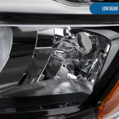Ronnin - Compatible con Nissan Rogue 2014-2016 Par de Conjuntos de Faros Delanteros Halógenos de Reemplazo | Negro