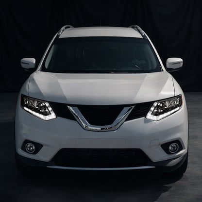 Ronnin - Compatible con Nissan Rogue 2014-2016 Montaje de faros halógenos de repuesto lado del pasajero | Negro