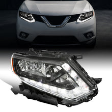 2014-2016 Nissan Rogue  Replacement Halogen Headlights Assembly Passenger Side | Black