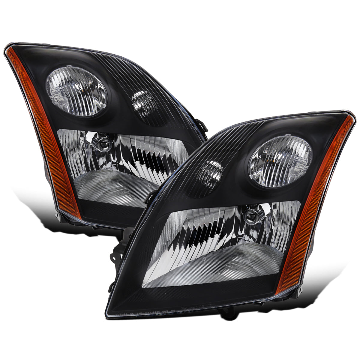 Ronnin - Compatible con Nissan Sentra 2007-2009 | Par de faros delanteros halógenos de repuesto | Negros