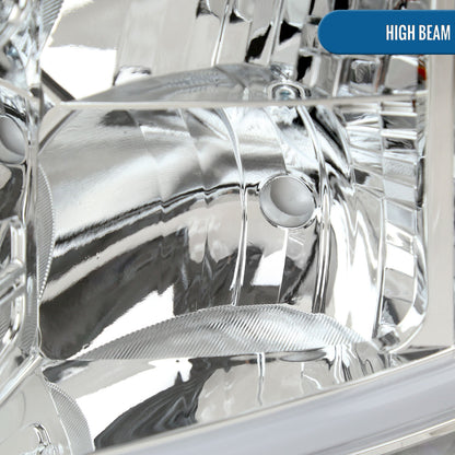 Ronnin - Fits 2007-2014 Chevy Silverado 1500 2500HD 3500HD LED Tube Headlights Assembly | Chrome