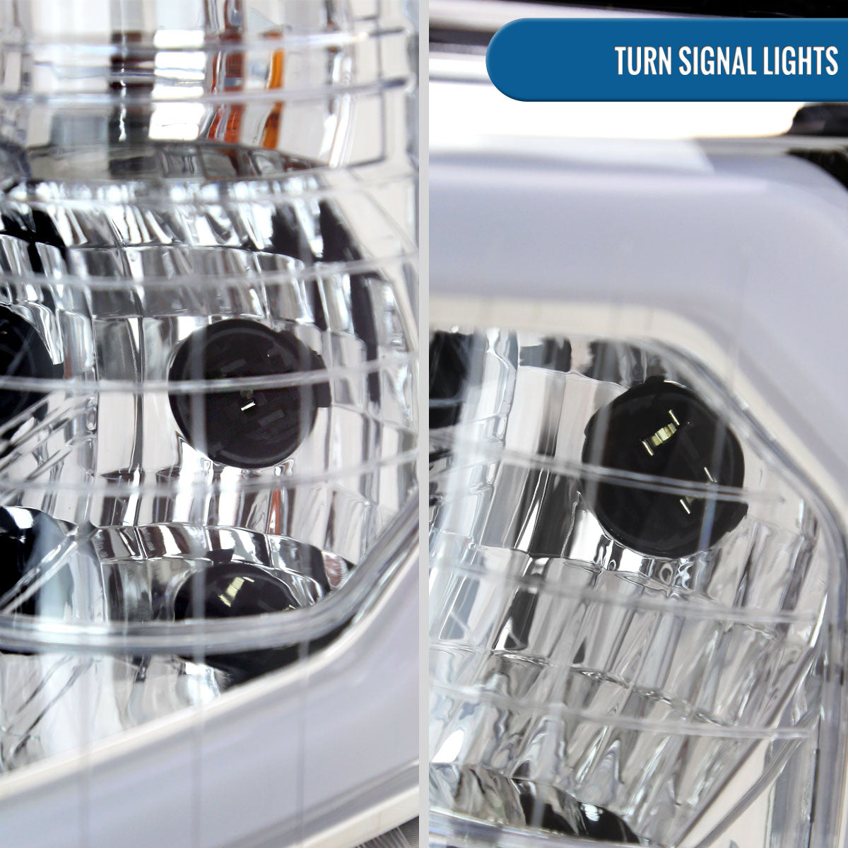 Ronnin - Fits 2007-2014 Chevy Silverado 1500 2500HD 3500HD LED Tube Headlights Assembly | Chrome