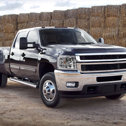 Ronnin - Fits 2007-2014 Chevy Silverado 1500 2500HD 3500HD LED Tube Headlights Assembly | Chrome