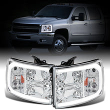 Ronnin - Fits 2007-2014 Chevy Silverado 1500 2500HD 3500HD LED Tube Headlights Assembly | Chrome