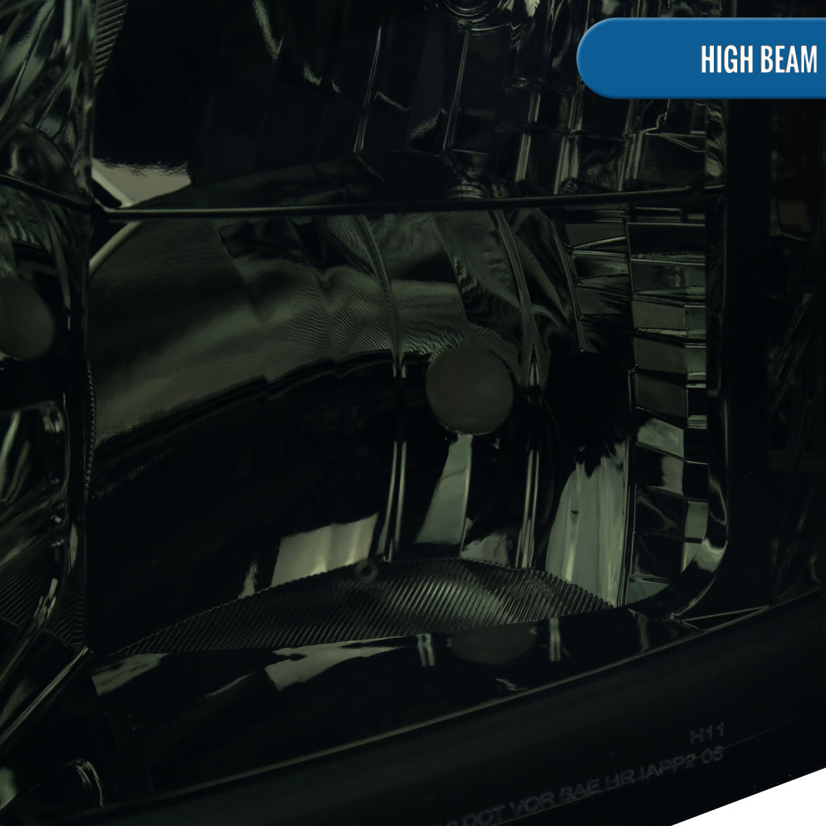 Ronnin - Fits 2007-2014 Chevy Silverado 1500 2500HD 3500HD LED Tube Headlights Assembly | Smoke