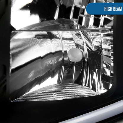 Ronnin - Fits 2007-2014 Chevy Silverado 1500 2500HD 3500HD LED Tube Headlights Assembly | Black