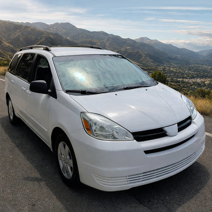 Ronnin - Fits 2004-2005 Toyota Sienna Factory Replacement Halogen Headlights Assembly Pair | Chrome