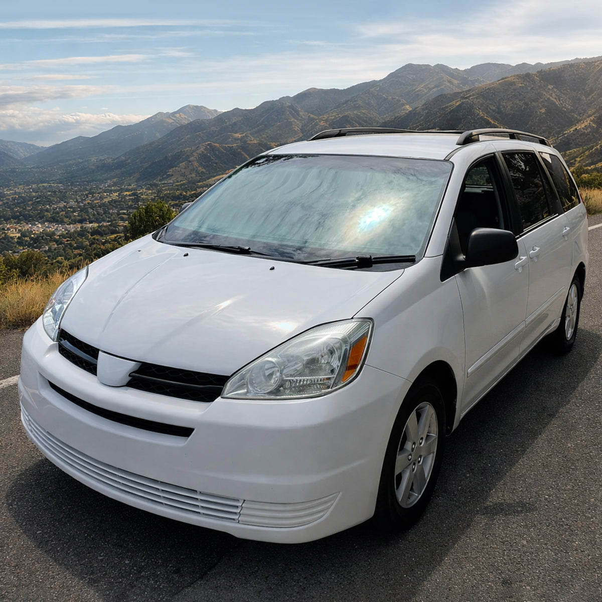 Ronnin - Compatible con Toyota Sienna 2004-2005 Montaje de faros halógenos de repuesto lado del conductor | Cromado
