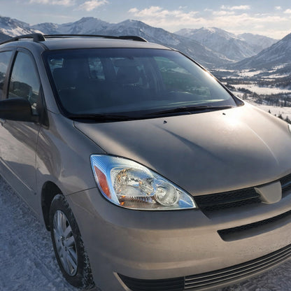 Ronnin - Compatible con Toyota Sienna 2004-2005 Montaje de faros delanteros halógenos de repuesto lado del pasajero | Cromado