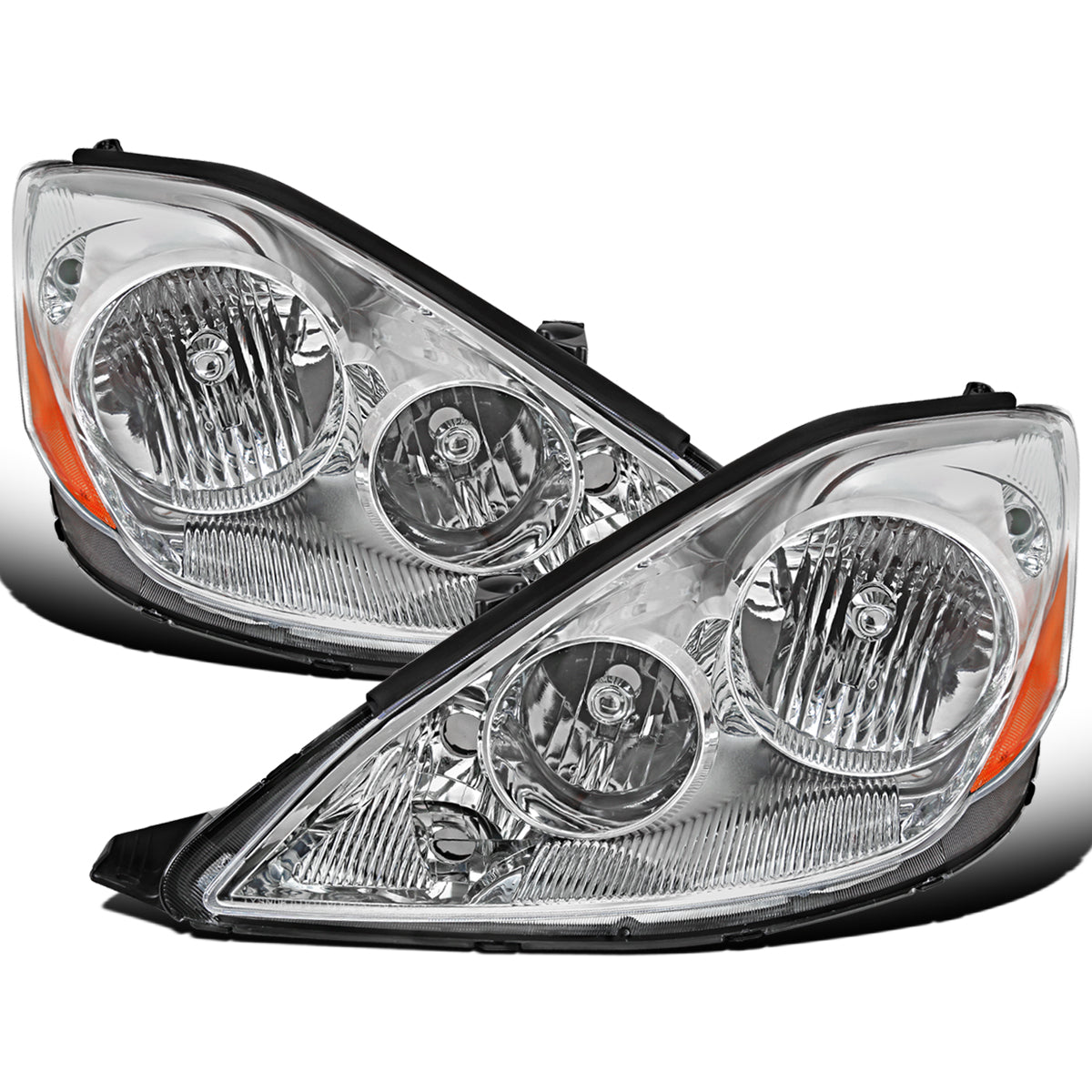 Ronnin - Compatible con Toyota Sienna 2006-2010 | Par de Conjuntos de Faros Delanteros Halógenos de Repuesto | Cromo