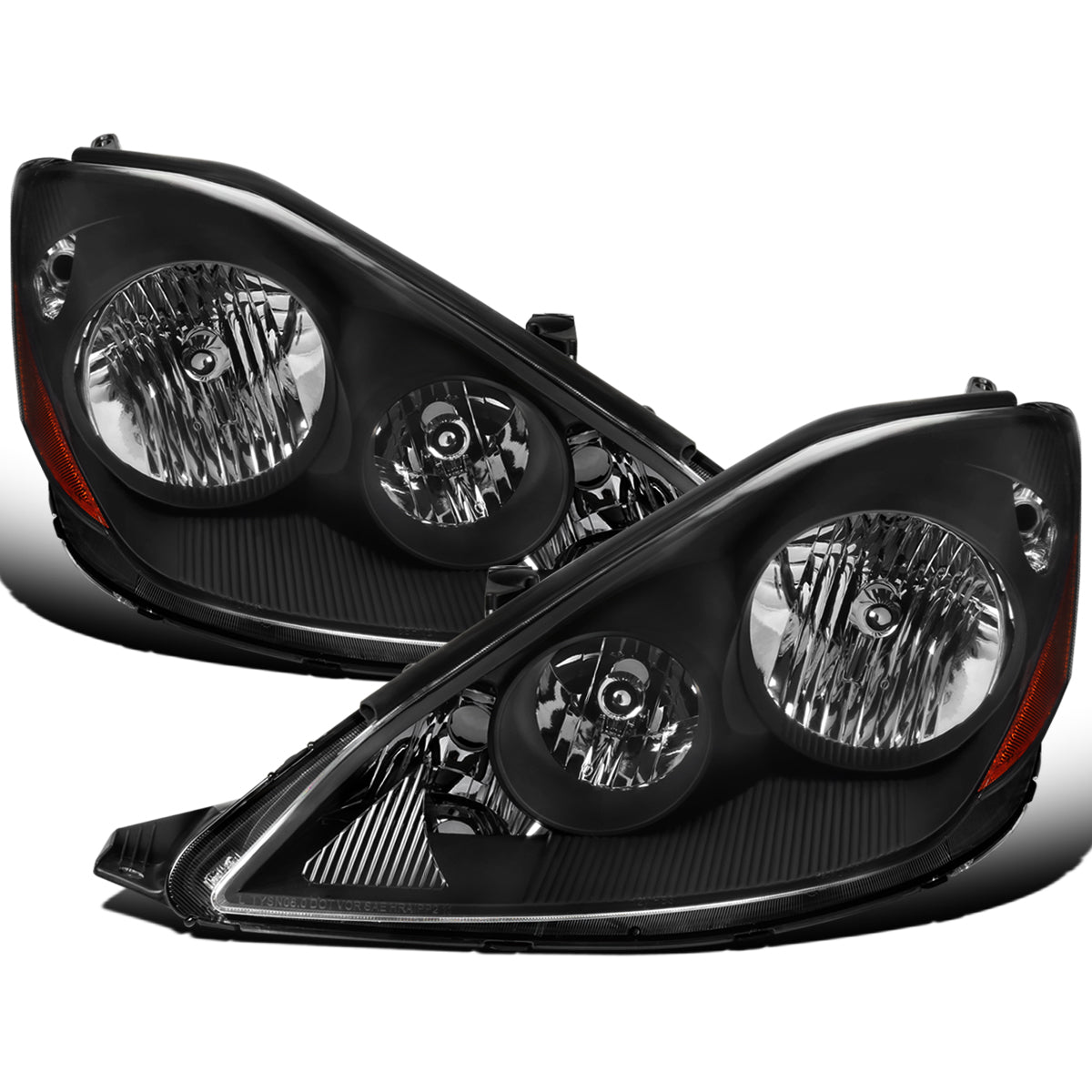 2006-2010 Toyota Sienna  Replacement Halogen Headlights Assembly Pair | Black