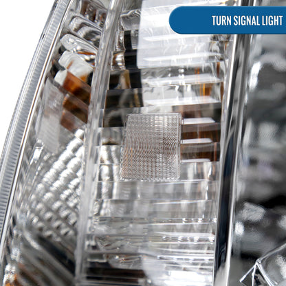 Ronnin - Fits 2005-2011 Toyota Tacoma LED Tube Headlights Assembly Head Lamps Replacement Pair | Chrome