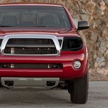 Ronnin - Fits 2005-2011 Toyota Tacoma LED Tube Headlights Assembly Head Lamps Replacement Pair | Black Smoke