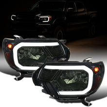 Ronnin - Fits 2012-2015 Toyota Tacoma Upgraded LED Running Tube Lights Headlights Replacement Assembly Pair | Smoke