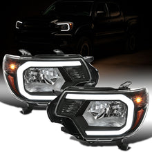 Ronnin - Fits 2012-2015 Toyota Tacoma Upgraded LED Running Tube Lights Headlights Replacement Assembly Pair | Black