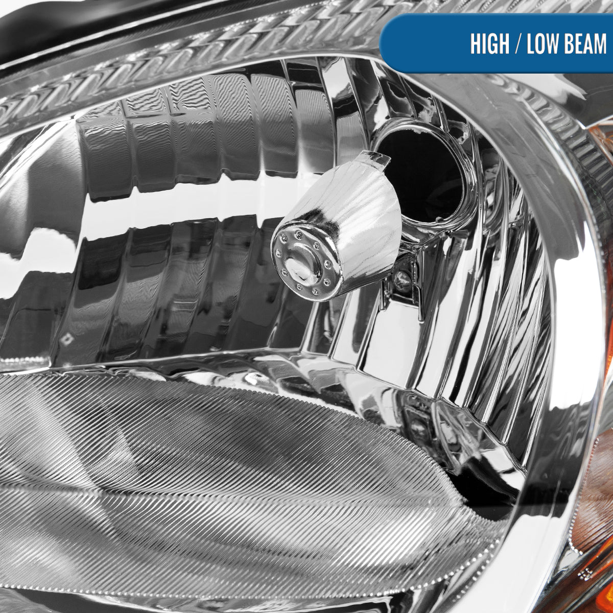 Ronnin - Fits 2000-2007 Ford Taurus Halogen Replacement Headlights Assembly Pair | Chrome