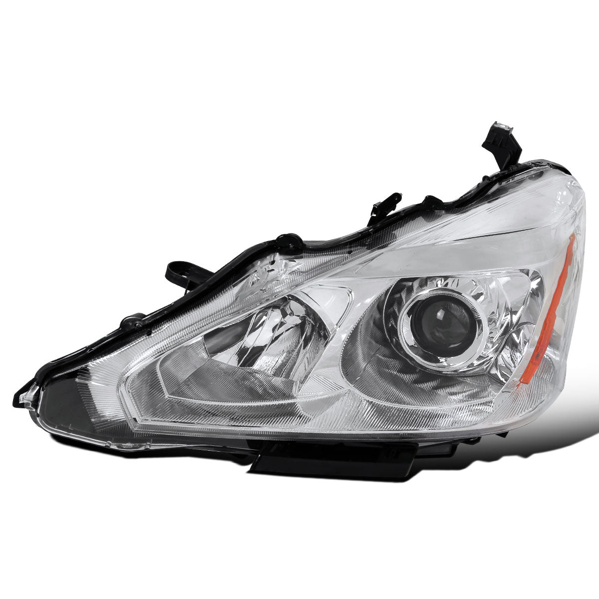 Ronnin - Conjunto de repuesto de faros delanteros con proyector de halógeno para Nissan Altima Sedan 2013-2015 | Cromado | Lado del conductor