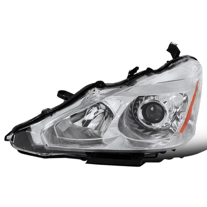 Ronnin - Conjunto de repuesto de faros delanteros con proyector de halógeno para Nissan Altima Sedan 2013-2015 | Cromado | Lado del conductor