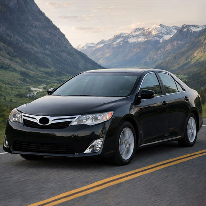 Ronnin - Se adapta a Toyota Camry 2012-2014 Faros delanteros de proyector halógenos de repuesto | Par cromado