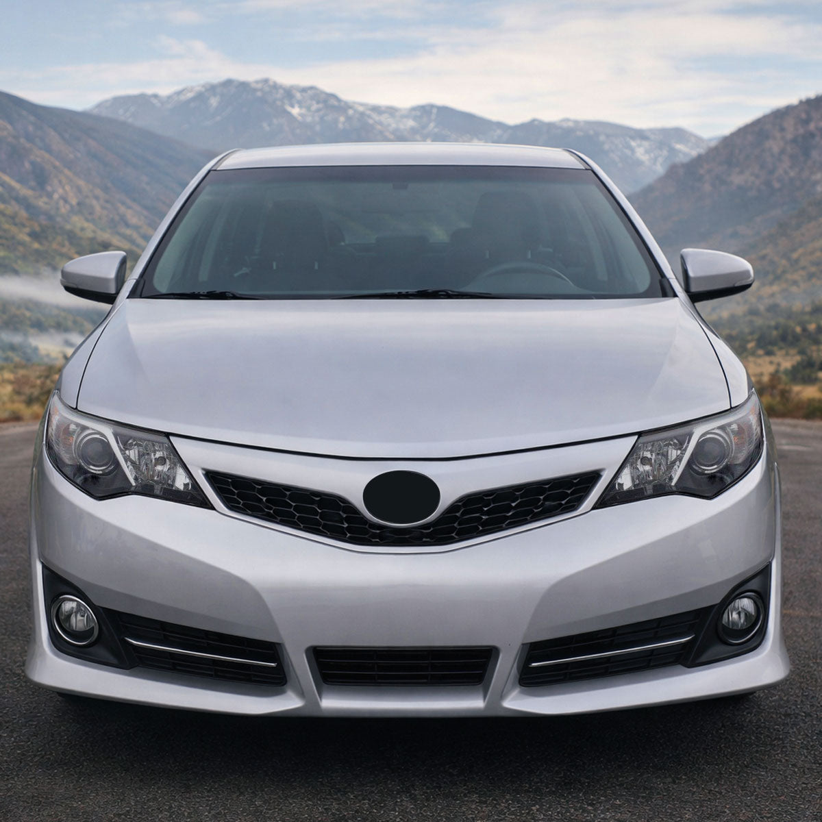 Ronnin - Se adapta a los faros delanteros de proyector halógeno Toyota Camry 2012-2014 | Par de repuesto | Negro brillante