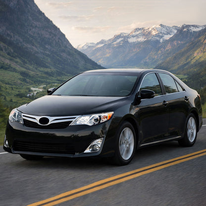 Ronnin - Se adapta a los faros delanteros de proyector halógeno Toyota Camry 2012-2014 | Par de repuesto | Negro brillante